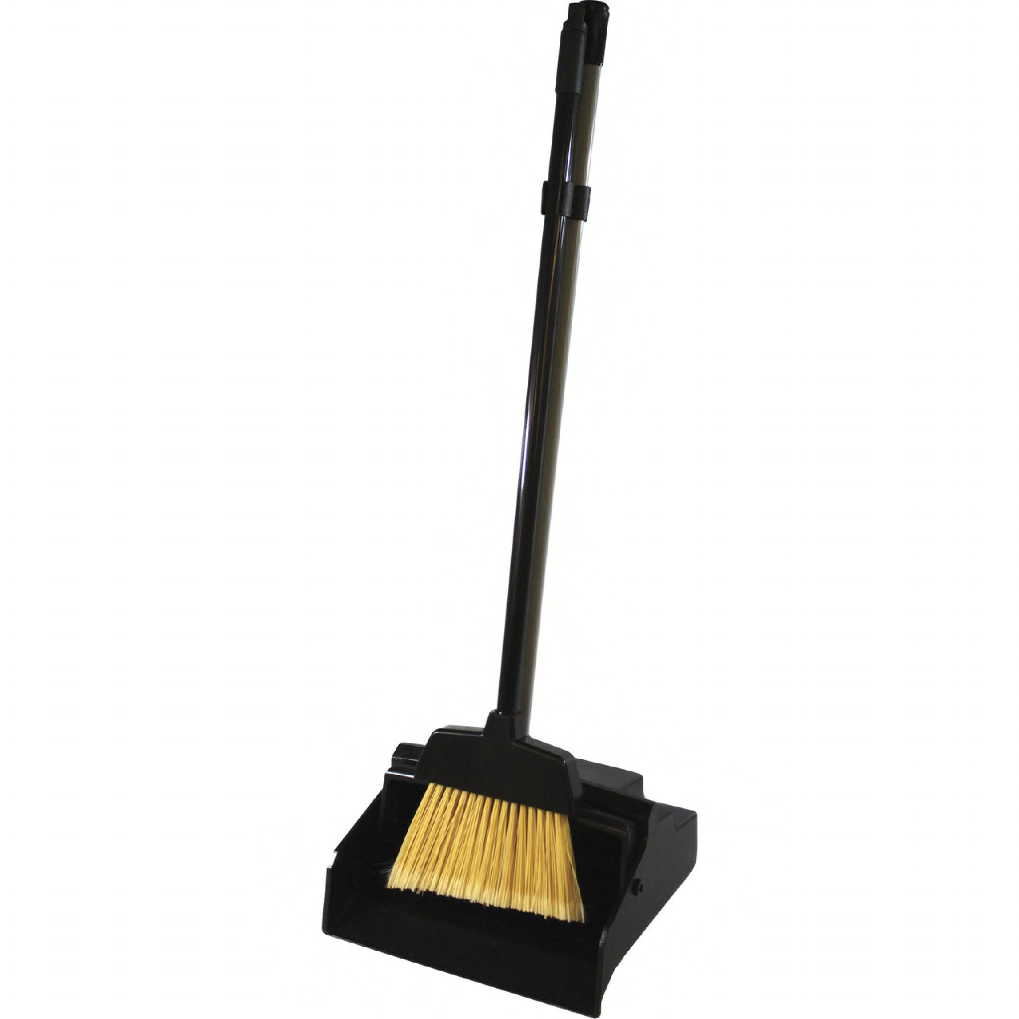 LobbyMaster® Dust Pan & Broom Black PVC Combo 1/Each
