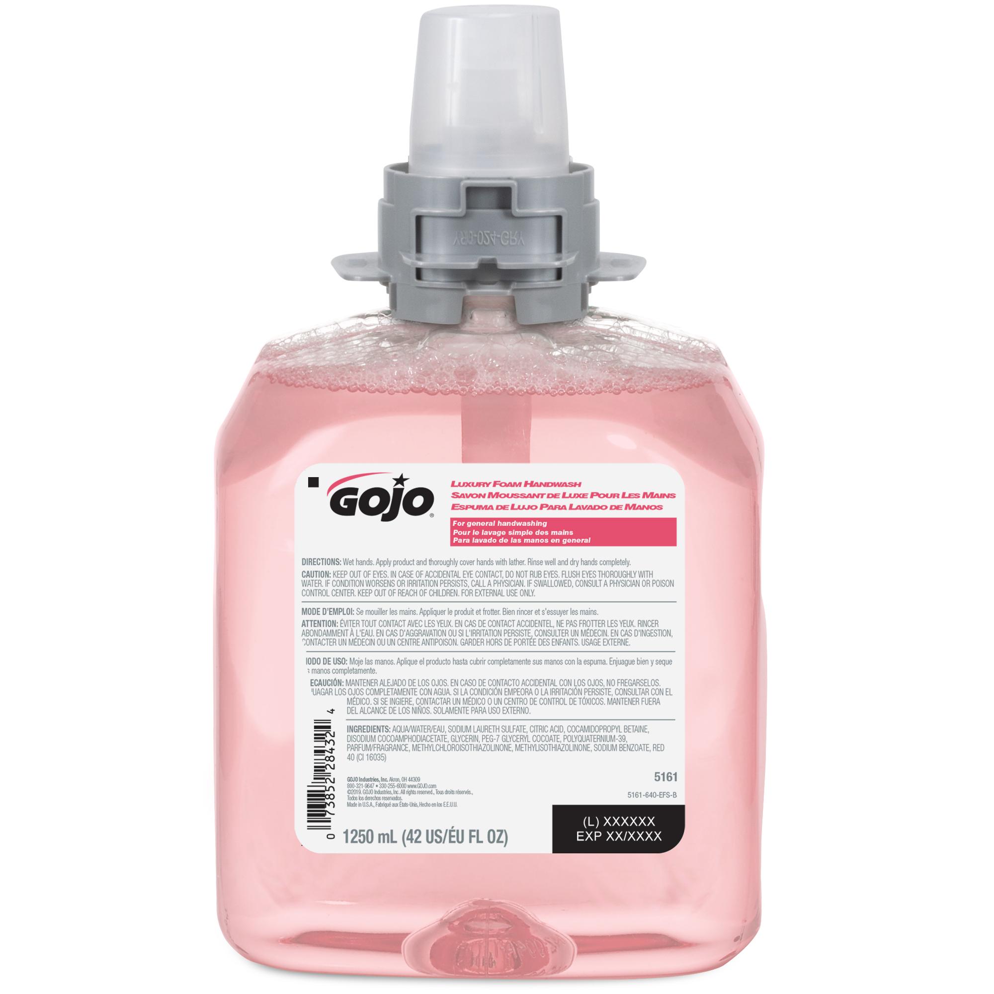 GOJO® Hand Soap Foam 1250 mL 3.89X4.94X8.38 IN Cranberry Pink Refill For FMX-12 4/Case