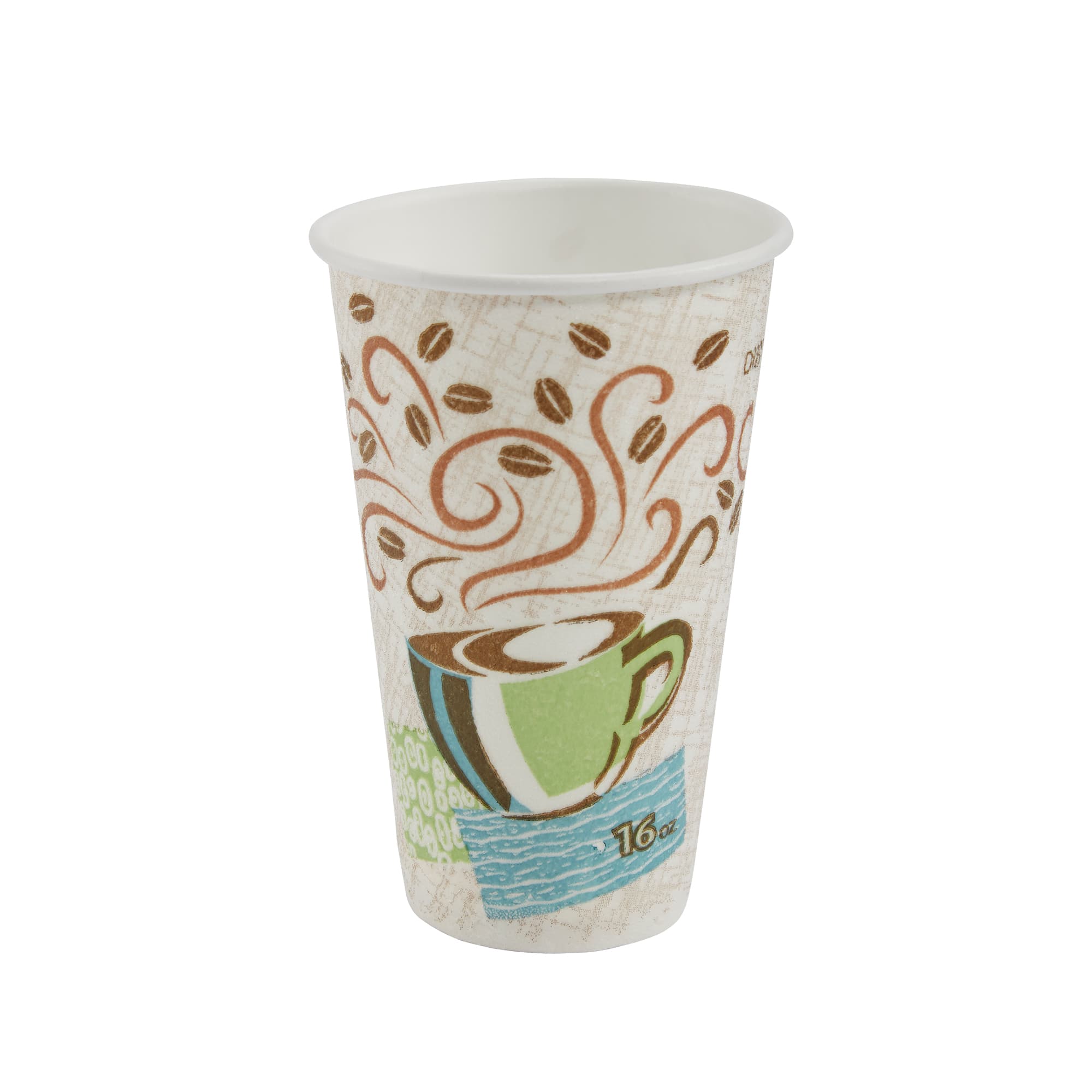 Dixie® Perfect Touch Hot Cup Insulated 16 OZ Double Wall Poly-Coated Paper Multicolor Coffee Haze 1000/Case