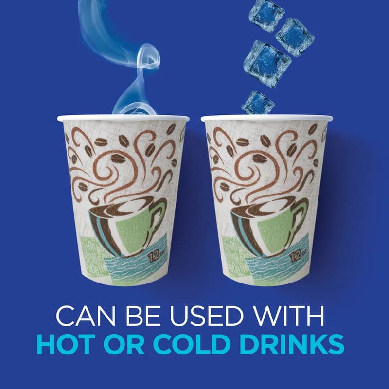 Dixie® Perfect Touch Hot Cup Insulated 16 OZ Double Wall Poly-Coated Paper Multicolor Coffee Haze 1000/Case
