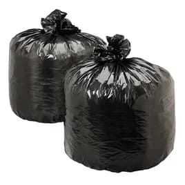 Can Liner 23X20X58 IN 55 GAL Black Plastic 1.5MIL 100/Case