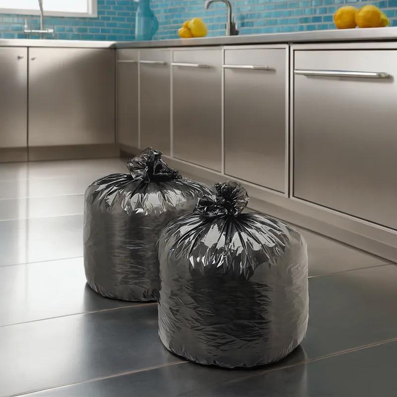 Can Liner 23X20X58 IN 55 GAL Black Plastic 1.5MIL 100/Case