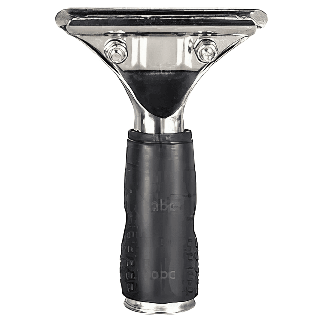 Window Squeegee Handle Stainless Steel Rubber Silver Black Quick Release 1/Each