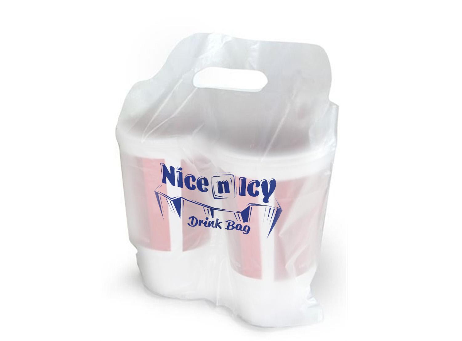 Drink Carrier Bag HDPE Nice N' Icy 1000/Case