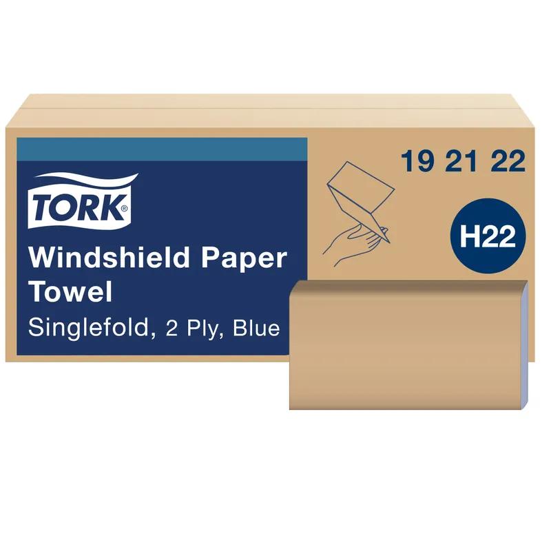 Tork H22 Windshield Towel  10.25X9.25 IN Paper Blue Single Fold Embossed Refill Universal 140 Count/Pack