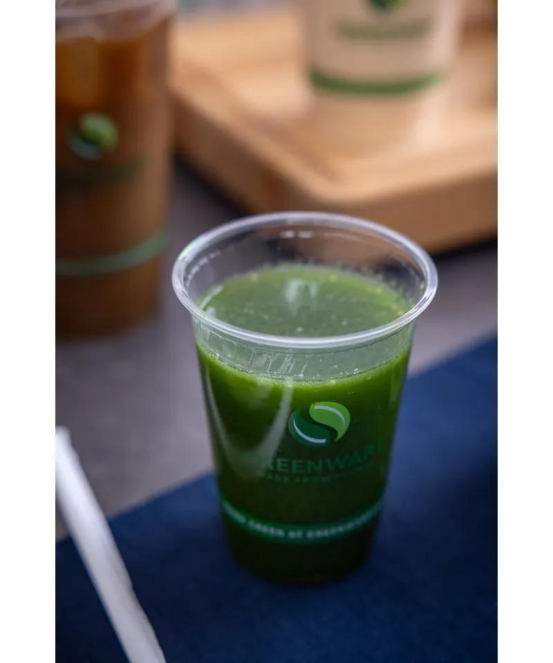 Greenware® Cold Cup 12-14 OZ PLA Clear Stock Print 98MM 1000/Case