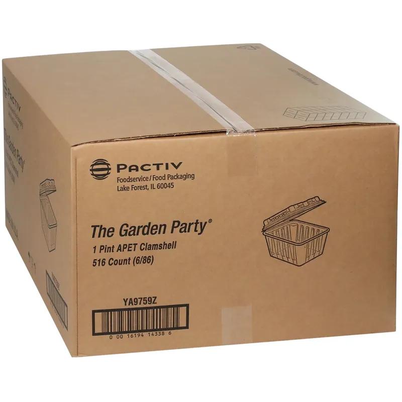 Berry Basket Hinged With Dome Lid 16 OZ PET Clear Square 516/Case