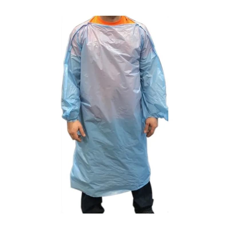 Heritage General Purpose Gown XL 50 IN Blue 1.5MIL PE 50/Case