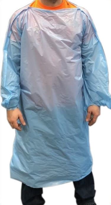 Heritage General Purpose Gown XL 50 IN Blue 1.5MIL PE 50/Case