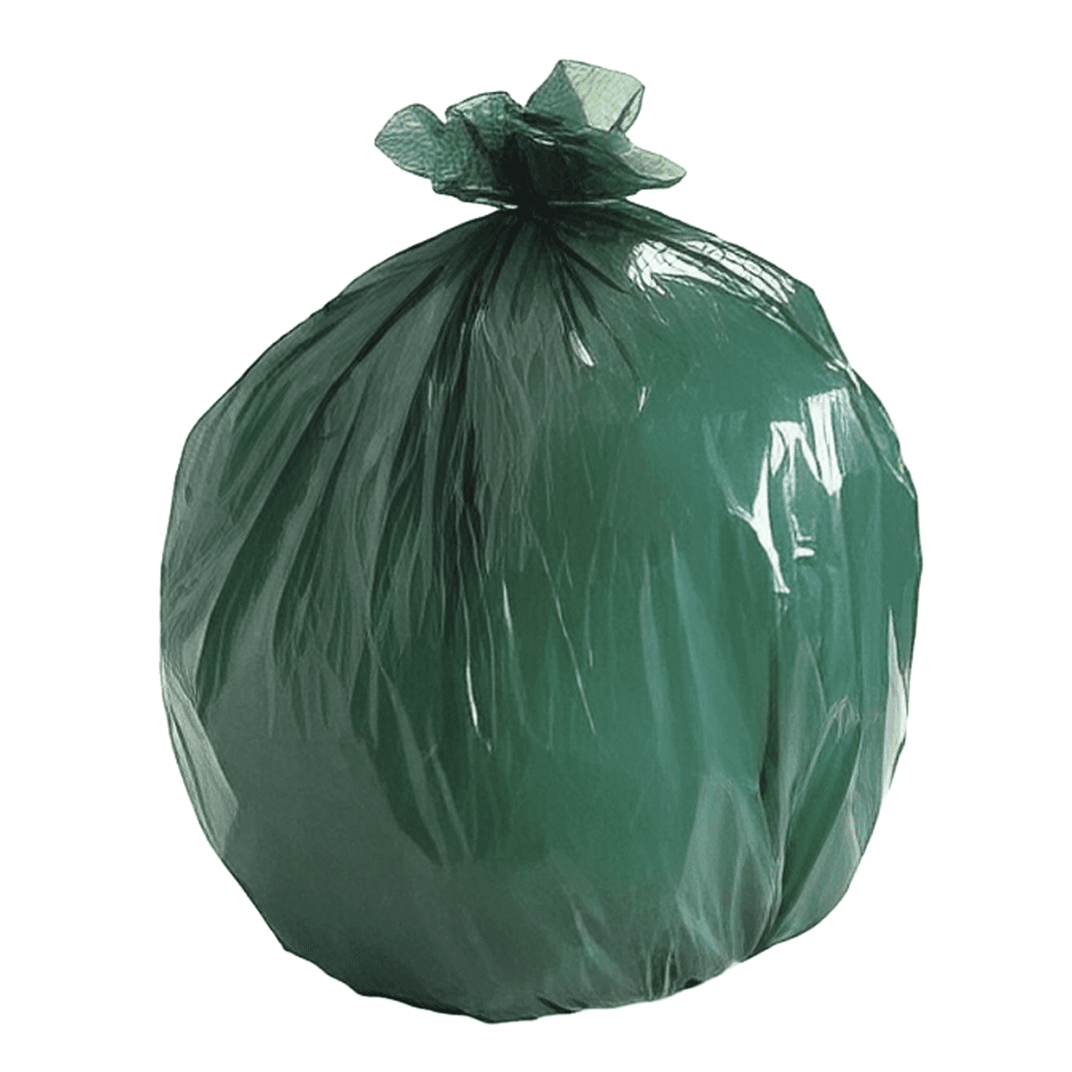 Can Liner 43X48 IN 45 GAL Green Plastic 1.2MIL 100/Case