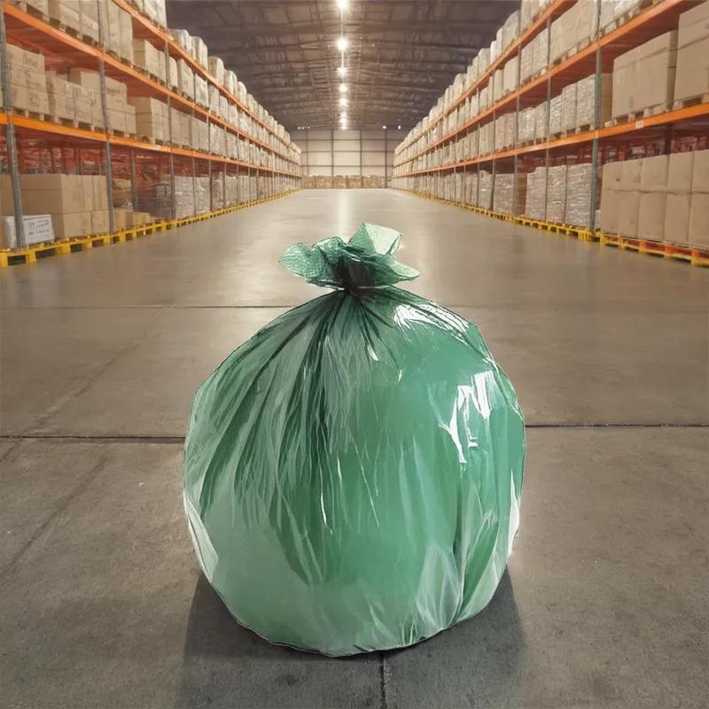 Can Liner 43X48 IN 45 GAL Green Plastic 1.2MIL 100/Case