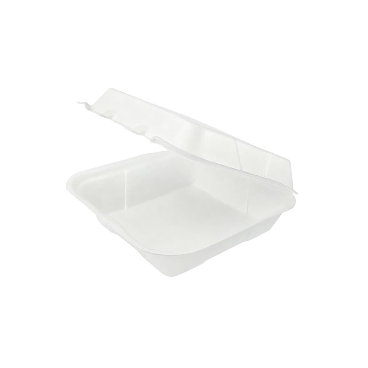 Take-Out Container Hinged 9X9 IN Polystyrene Foam White Square 200/Case
