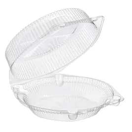 Essentials SureLock Pie Hinged Container With Dome Lid 9.875X10.25X3.8125 IN RPET Clear Round Deep 200/Case