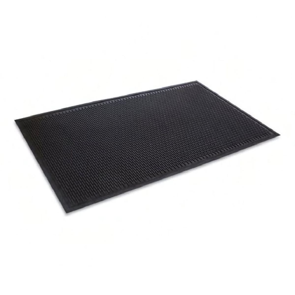Crown-Tred Indoor Scraper & Wiper Floor Mat 43.75X66.75 IN Black With SBR (styrene-butadiene rubber) Backing 1/Each