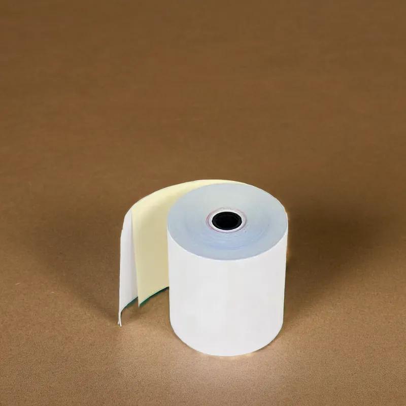 Victoria Bay Register Tape Roll Paper 2PLY White Yellow For POS & Cash 50/Case