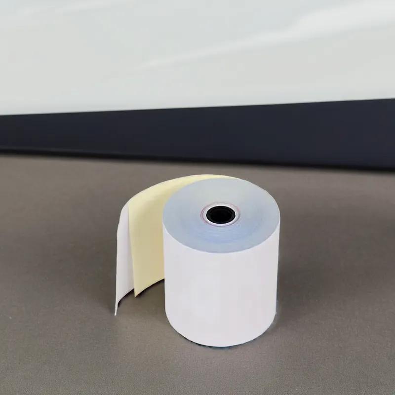 Victoria Bay Register Tape Roll Paper 2PLY White Yellow For POS & Cash 50/Case