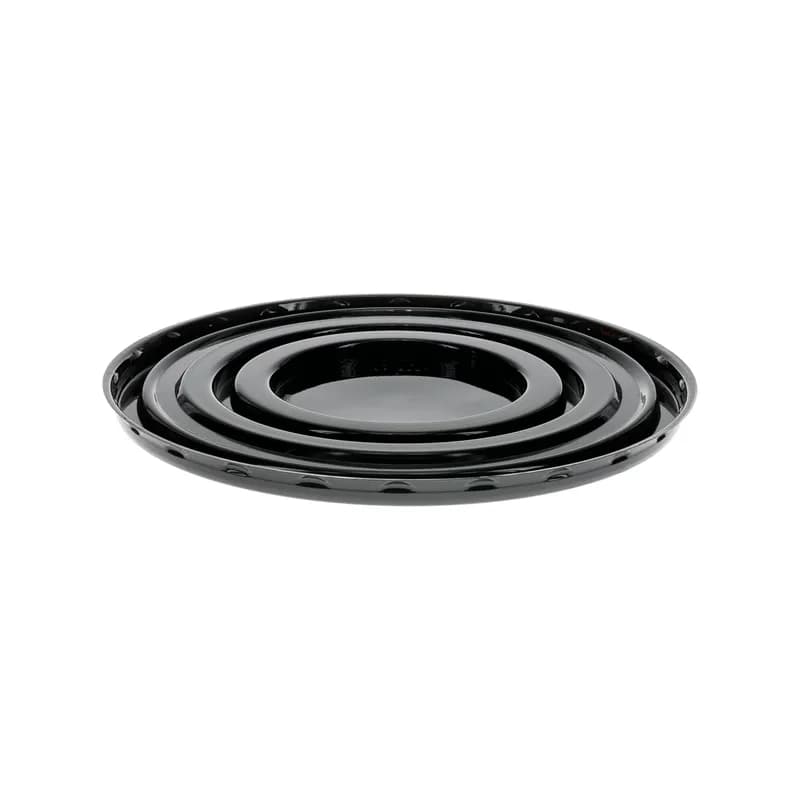 Cake Container 8X0.4 IN PET Black Round 200/Case