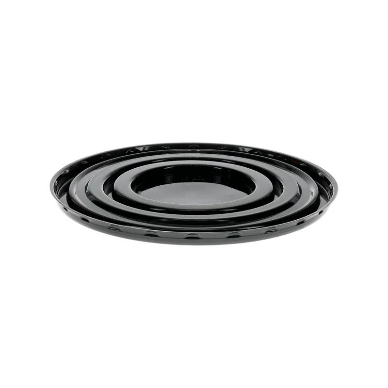 Cake Container 8X0.4 IN PET Black Round 200/Case