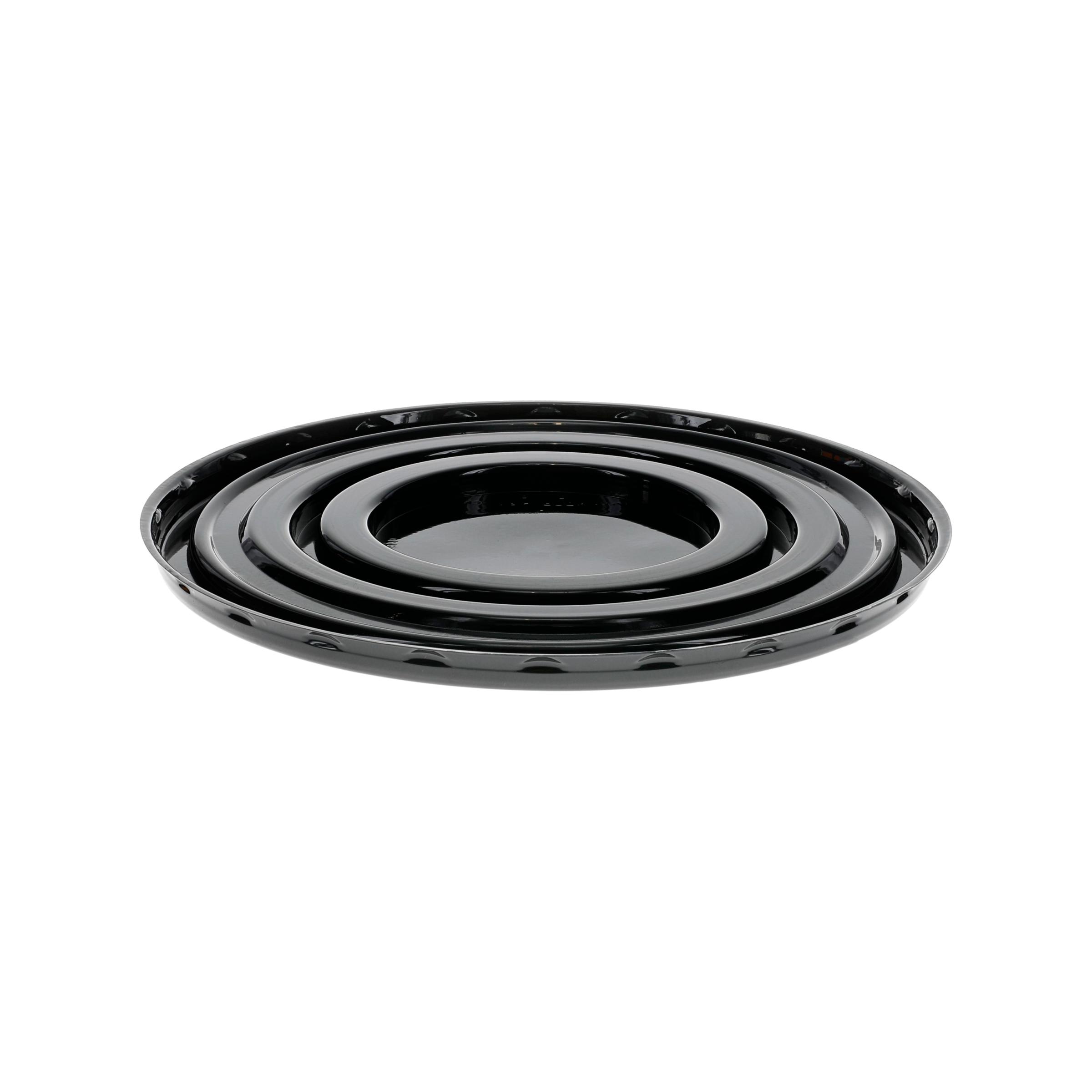 Cake Container 8X0.4 IN PET Black Round 200/Case