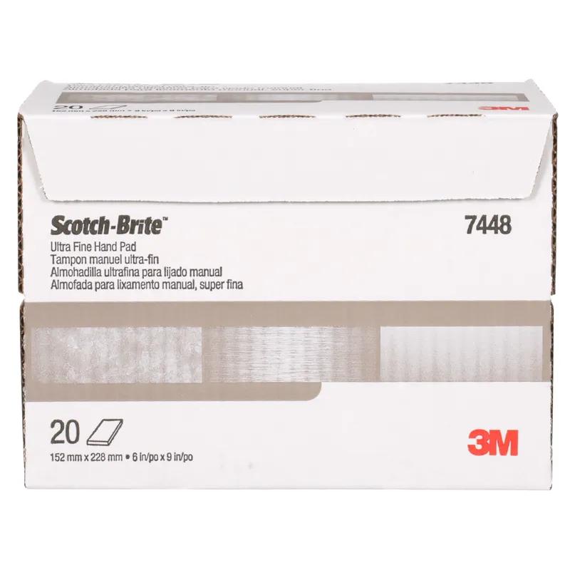 Scotch-Brite™ 7448 Hand Pad 9X6 IN Fiber Gray Ultra Fine 3 Count/Pack 20 Packs/Case 60 Count/Case