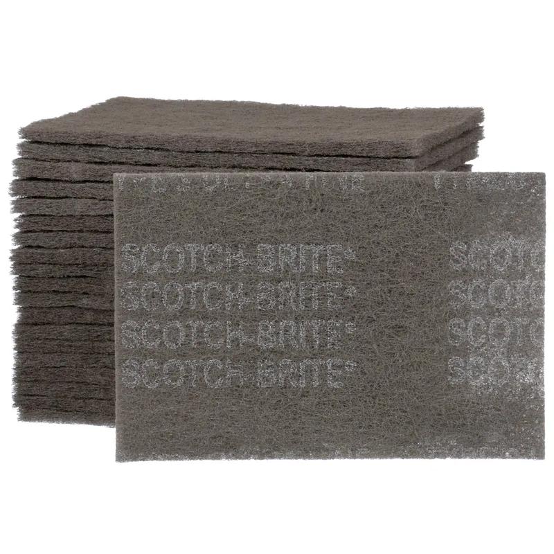 Scotch-Brite™ 7448 Hand Pad 9X6 IN Fiber Gray Ultra Fine 3 Count/Pack 20 Packs/Case 60 Count/Case