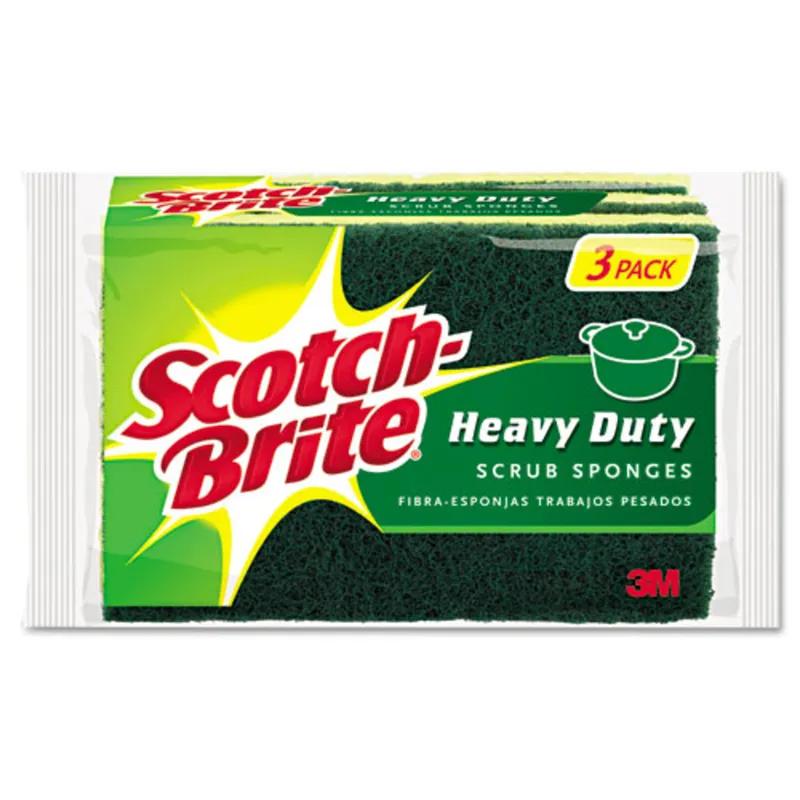 Scotch-Brite™ Scrub Sponge 4.5X2.7 IN Heavy Duty Cellulose Fiber Yellow Green 3/Pack