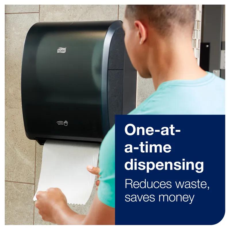 Tork H80 Paper Towel Dispenser 9.32X12.32X15.95 IN Plastic Wall Mount Black Electronic Sensor 1/Each