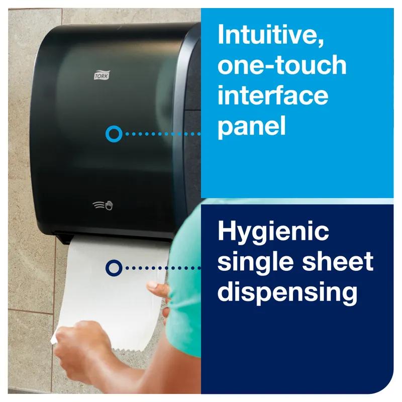 Tork H80 Paper Towel Dispenser 9.32X12.32X15.95 IN Plastic Wall Mount Black Electronic Sensor 1/Each