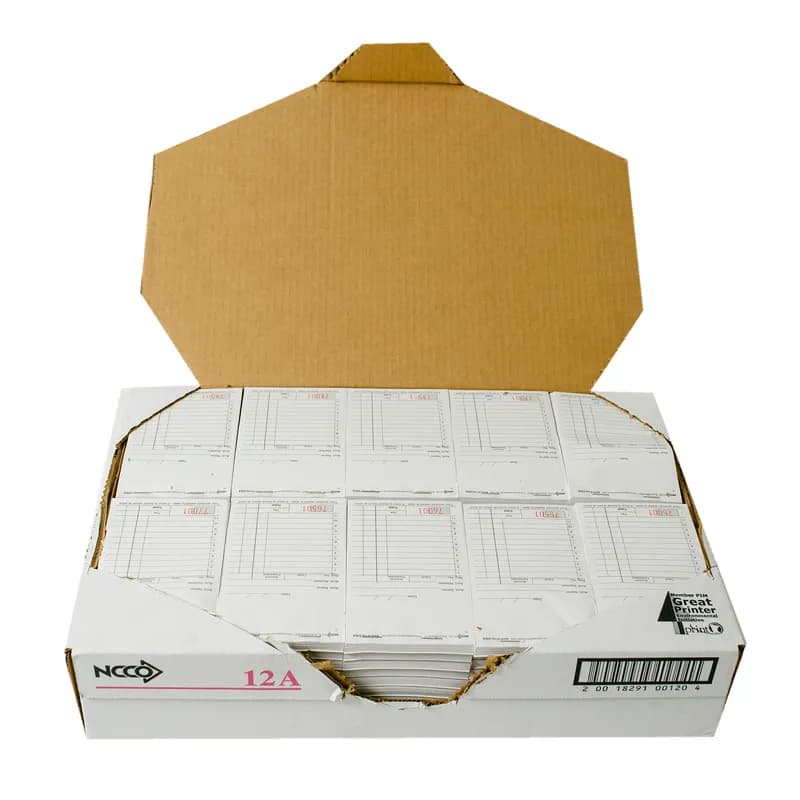 Guest Check 3.5X5.6 IN White Duplicate Carbon 2-Part 5000/Case