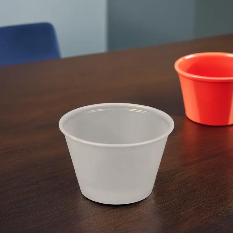 Victoria Bay Souffle & Portion Cup 4 OZ HIPS OPS Translucent Round 3000/Case