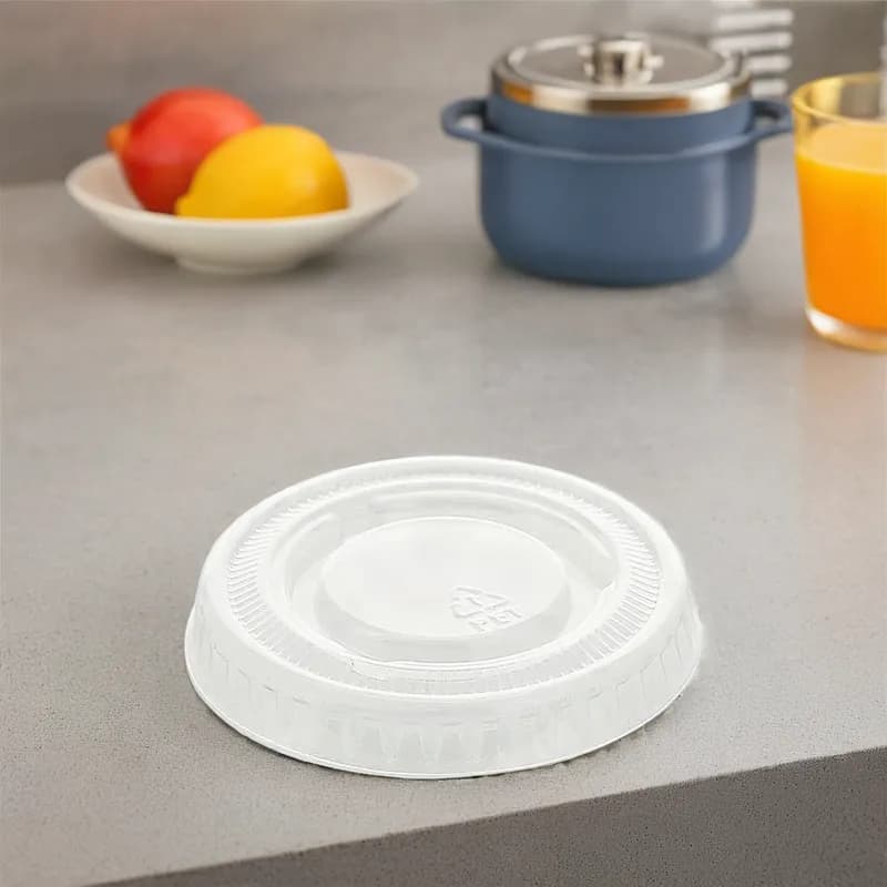 Victoria Bay Lid 1 Compartment PET Clear For 1 OZ Souffle & Portion Cup 2500/Case