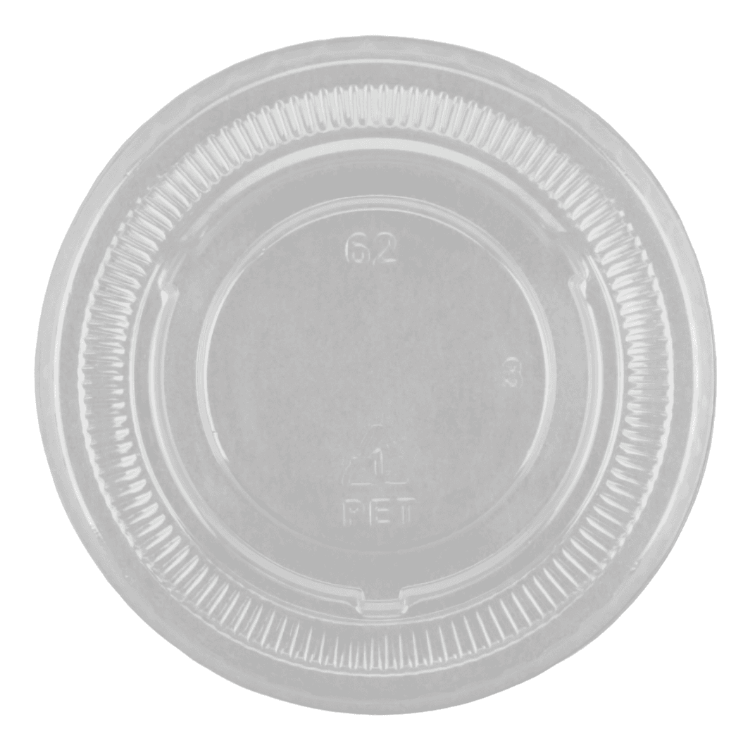 Victoria Bay Lid 1 Compartment PET Clear For 2 OZ Souffle & Portion Cup 2400/Case