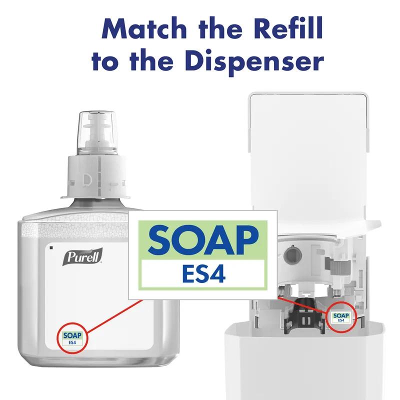 Purell® ES4 Soap Dispenser 1200 mL 10X6.5X5.38 IN White Push Style Surface Mount 1/Each