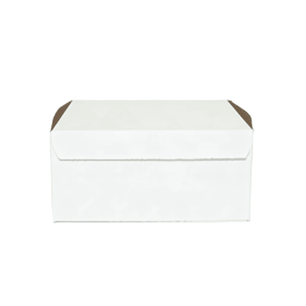 Easy Lock Cake Box 6.5X6.5X3 IN SUS Paperboard CRB White Square Lock Corner 1-Piece 250/Bundle