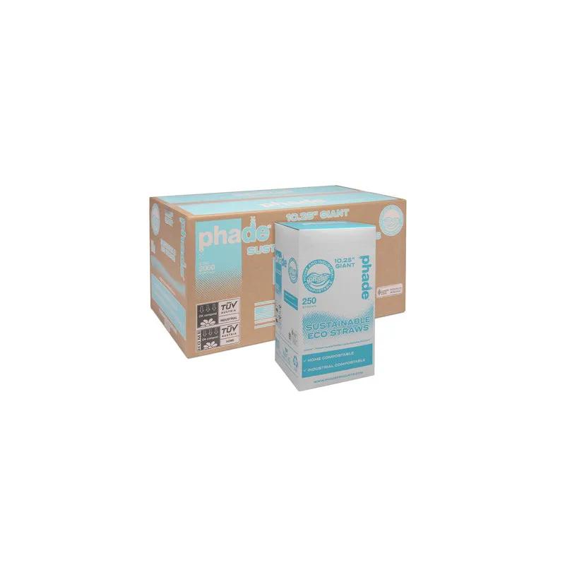 phade® Giant Straw 0.284X10.25 IN PHA Teal Paper Wrapped 250 Count/Pack 8 Packs/Case 2000 Count/Case