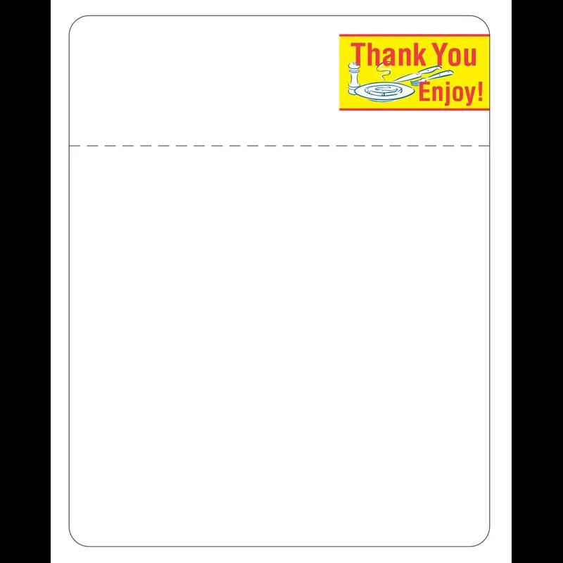 Toledo 325ET Thank You Label 3.3 IN Perforated 11250/Case