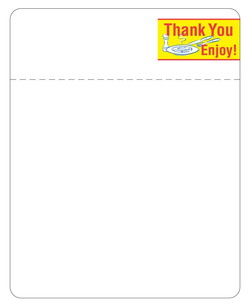 Toledo 325ET Thank You Label 3.3 IN Perforated 11250/Case