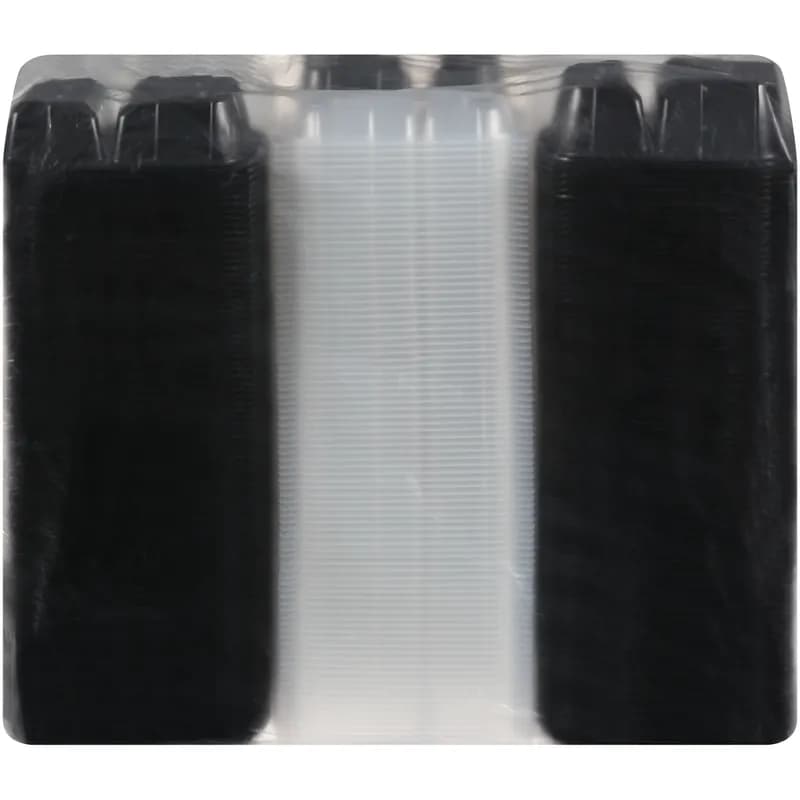 Take-Out Container Base & Lid Combo 30 OZ Plastic Black Clear Rectangle 264/Case