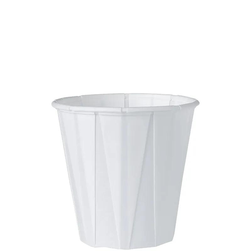 Solo® Souffle & Portion Cup 3.5 OZ Treated Paper White Leak Resistant 100 Count/Bag 50 Bags/Case 5000 Count/Case