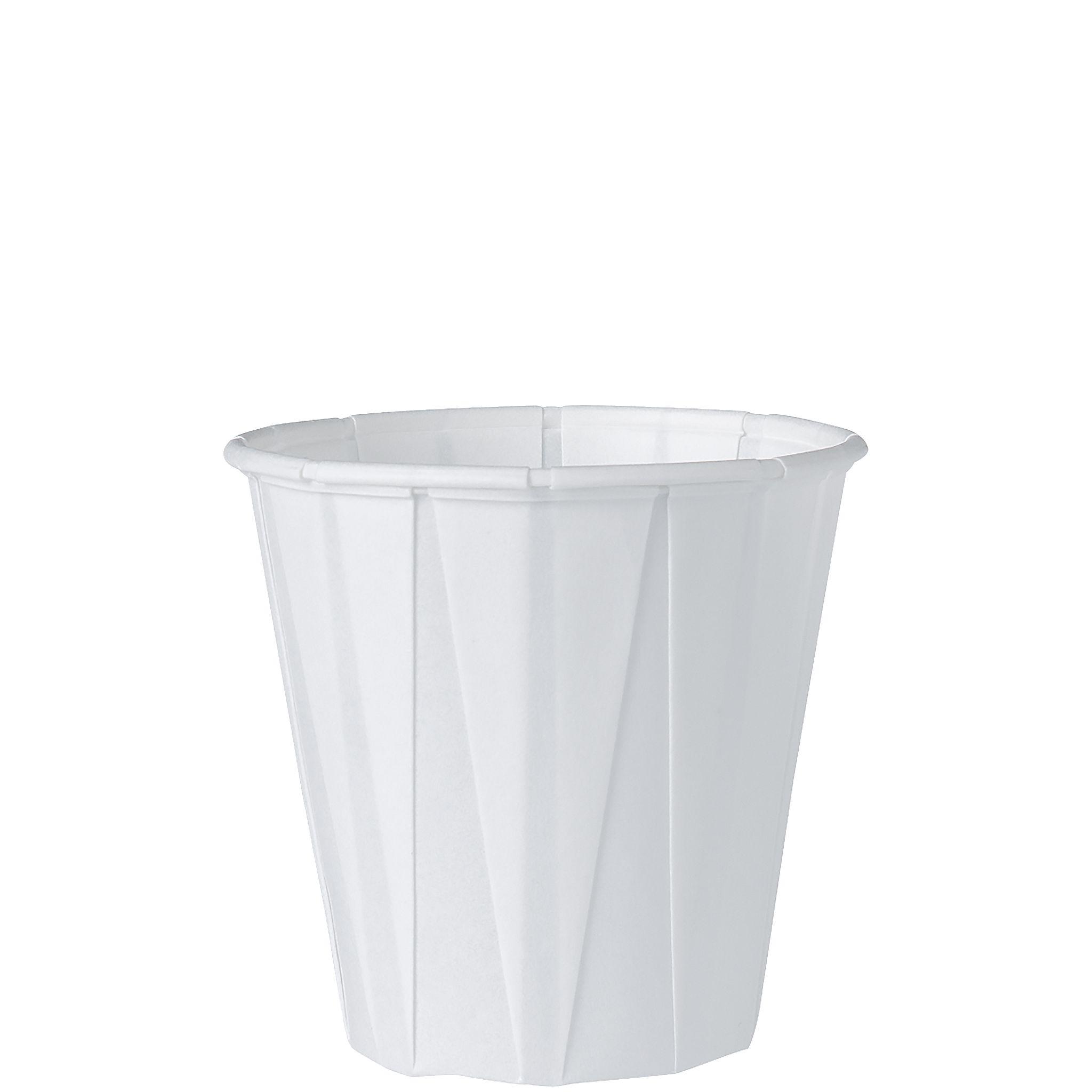 Solo® Souffle & Portion Cup 3.5 OZ Treated Paper White Leak Resistant 100 Count/Bag 50 Bags/Case 5000 Count/Case