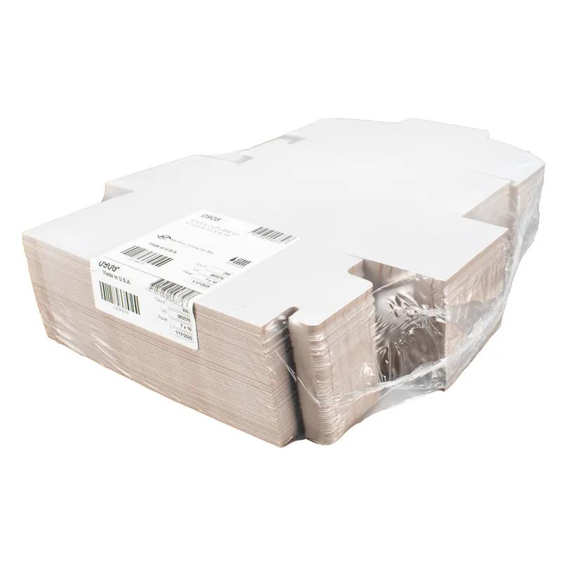 Bakery Box 4.5X4.5X4.5 IN Clay-Coated Kraft Board White Kraft Square Lock Corner 200/Case