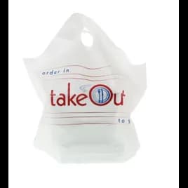 Take-Out Bag 19X19X9.5 IN Plastic 30MIC With Wave Top Closure 500/Case