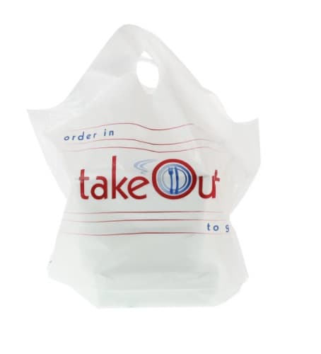 Take-Out Bag 19X19X9.5 IN Plastic 30MIC With Wave Top Closure 500/Case