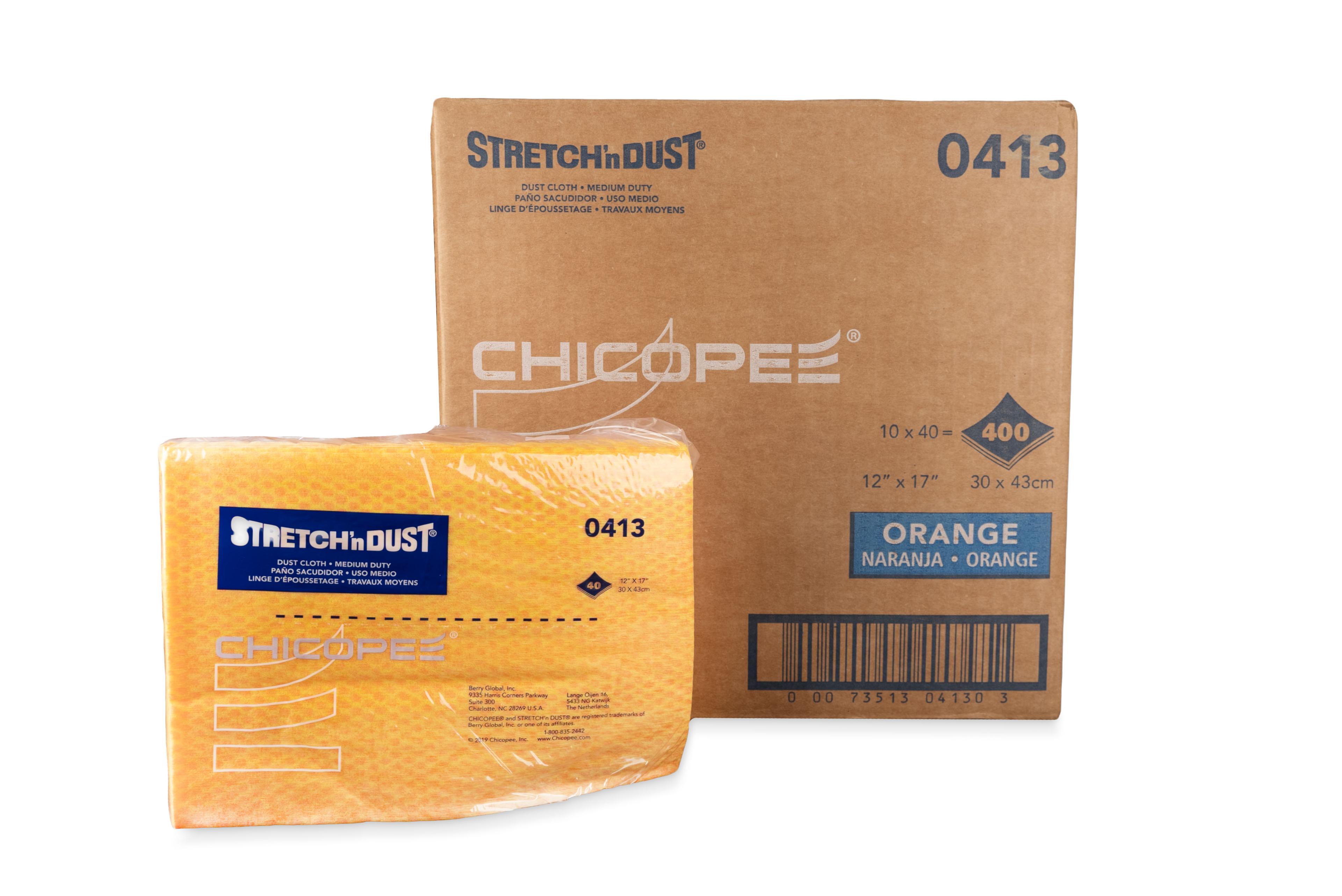 Dust Cloth 17X12.6 IN Medium Duty Vicose Yellow Orange Stretchable Soft Bristles Durable Low Lint Strong 400/Case