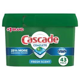 Cascade® Complete Dishmachine Detergent Packet 43 Count/Pack 6 Packs/Case 258 Count/Case