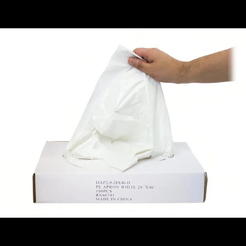 Apron 28X46 IN White 2MIL PE Heavyweight 500/Case