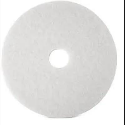3M 4100 Polishing Pad 17 IN White Synthetic Fiber 5/Case