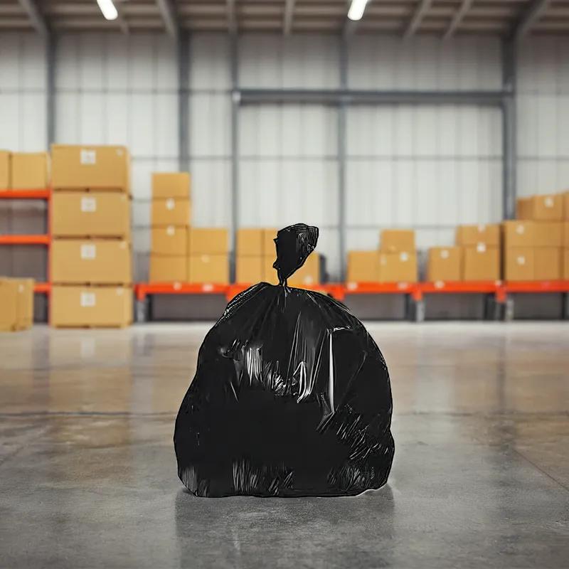 Can Liner 23X17X46 IN 40-45 GAL Black Plastic 3MIL 100/Case