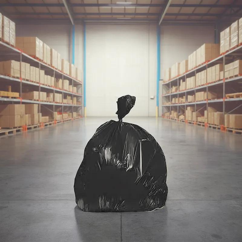 Can Liner 23X17X46 IN 40-45 GAL Black Plastic 3MIL 100/Case