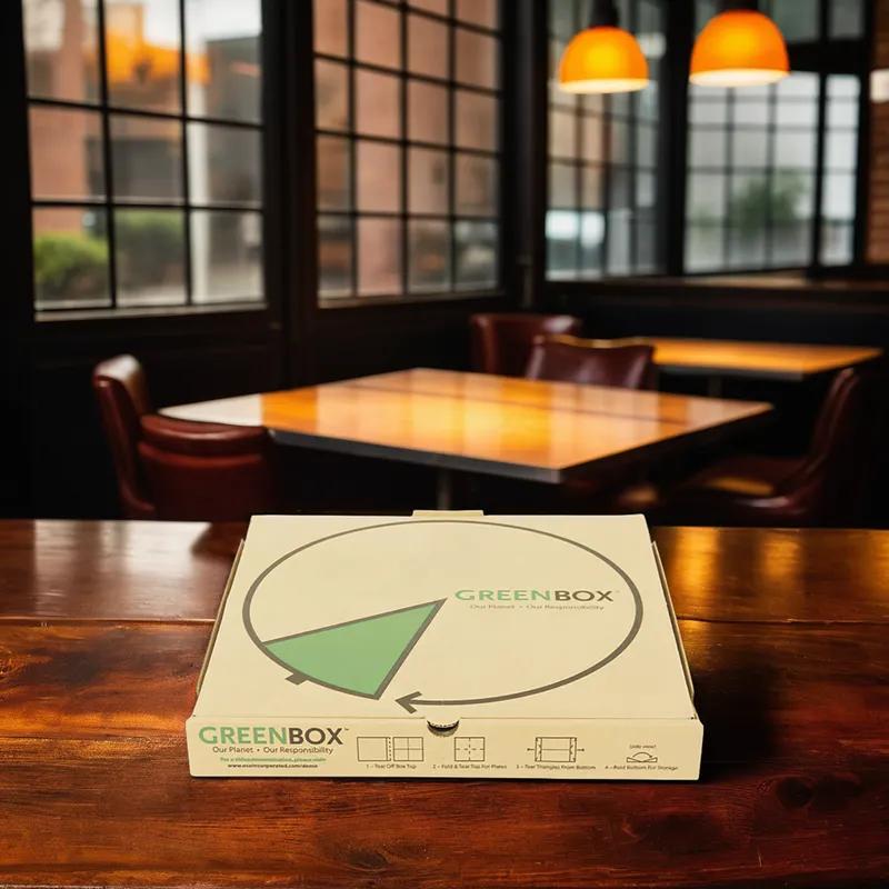 Pizza Box 10 IN Corrugated Paperboard Kraft Fluted E-Flute 50/Bundle